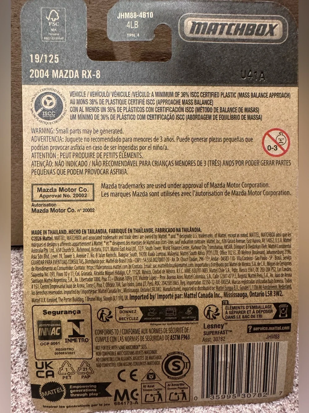 MATCHBOX 2004 mazda